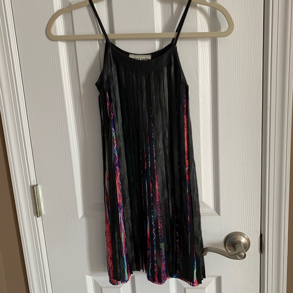 Designer signature fringe dress